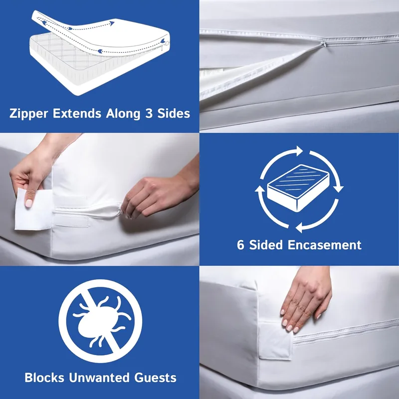 Four Seasons Essentials Zippered Encasement Protector, 60 x 75 in