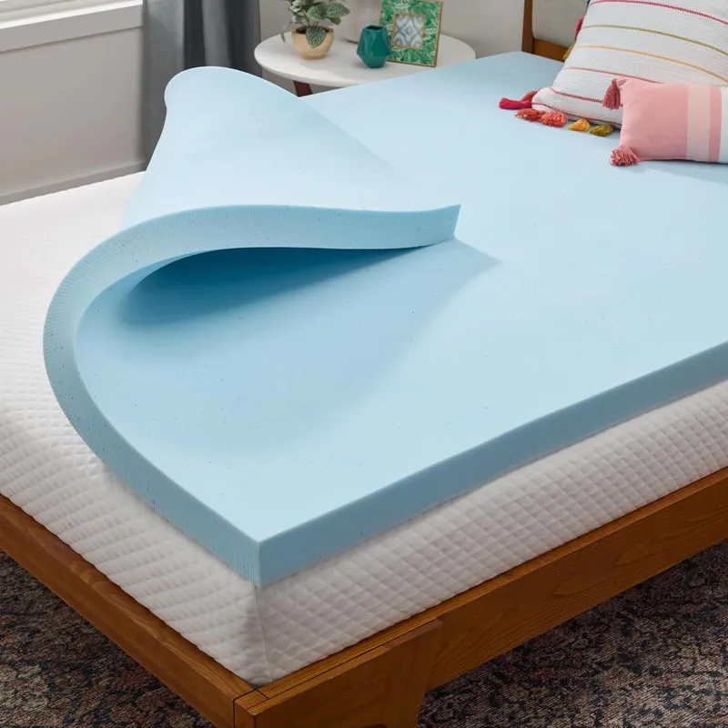 Linenspa Gel Memory Foam Topper, 3 in, 59 x 74 x 3 in