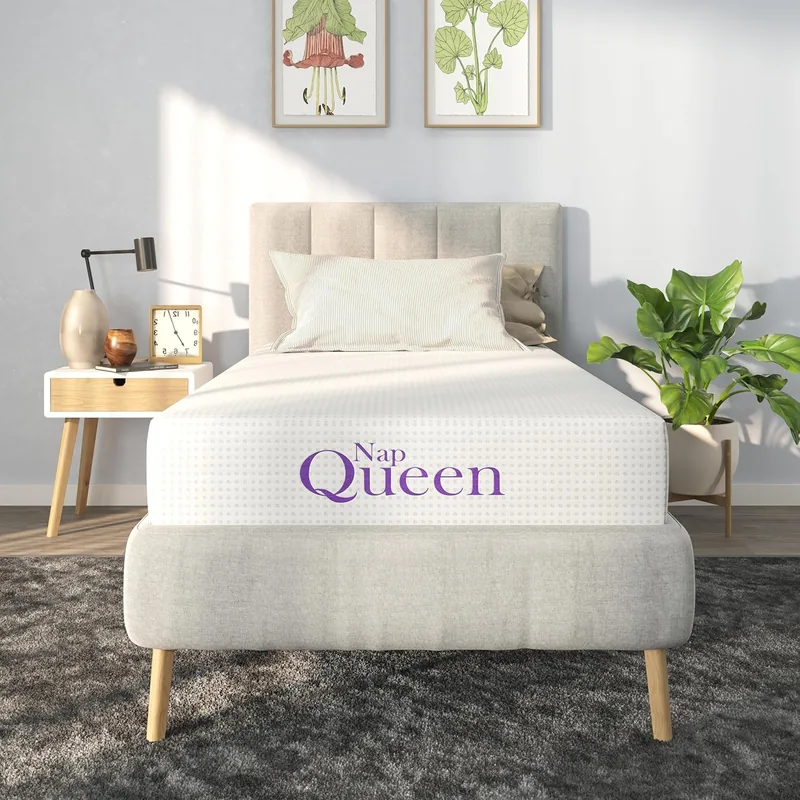 NapQueen Bamboo Charcoal Twin XL, 8 in, 39 x 80 x 8 in